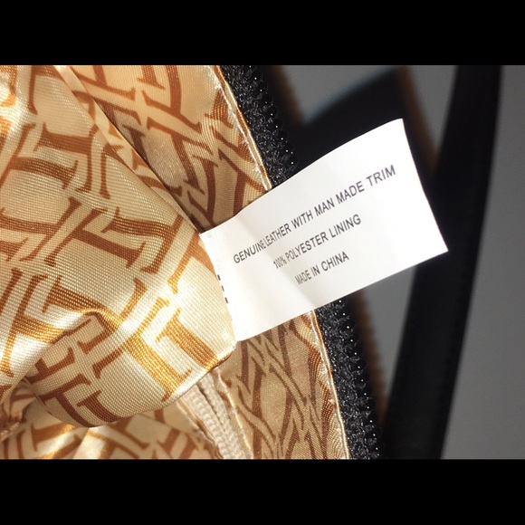 Tignanello Leather Cream and Black Purse - Picture 5 of 10